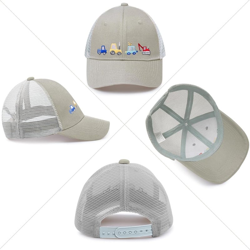 EDCYF Kids Boys Girls Embroidered Baseball Caps Baby Sun hat Toddler Dinosaur Trucker Hats Summer Hats（3-8years - Image 3
